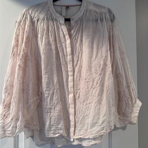 Pilcro Light Pink Floral Blouse